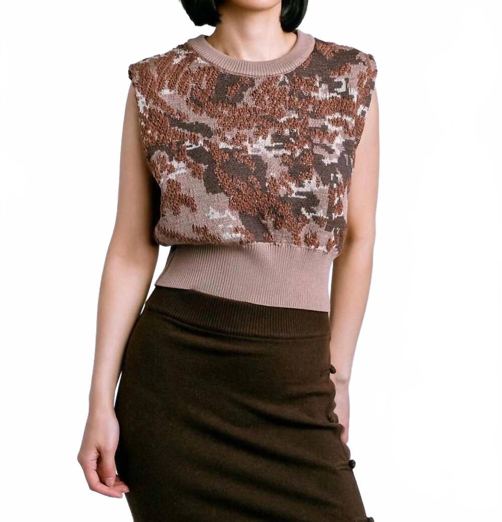 NEW KERISMA issa sweater vest in hinok forest